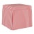 Skirted Storage Ottoman in Candy Stripe Red Oga For Sale