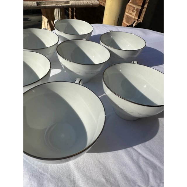 1970s Japanese Noritake Ceramic and Silver Plate Set- 41 Pieces For Sale - Image 9 of 11