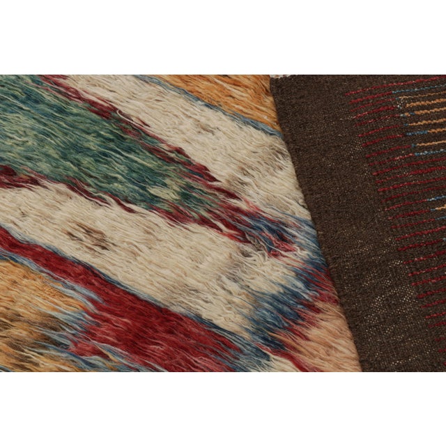 Textile Rug & Kilim’s Moroccan Style Shag Rug With Colorful Geometric Pictorials For Sale - Image 7 of 7