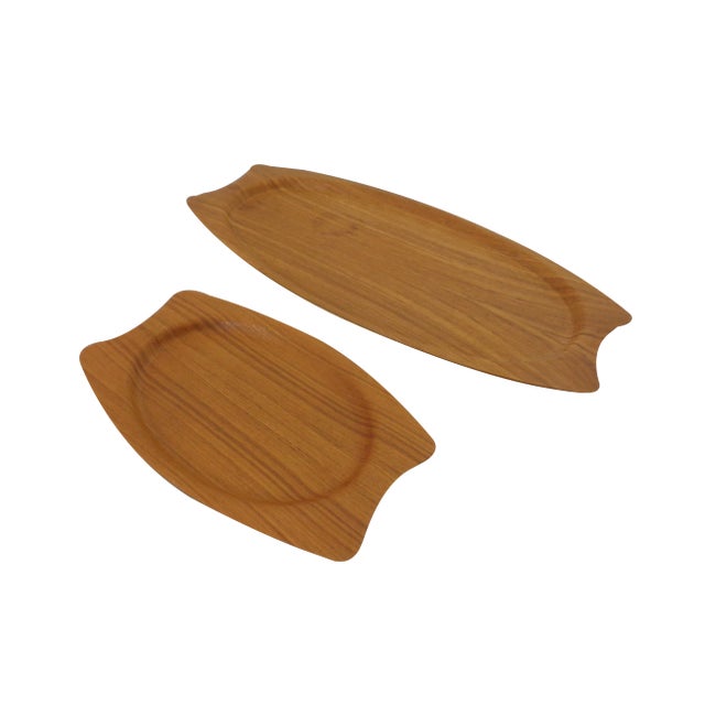 Danish Trays in Teak from Silva, 1960s, Set of 2 For Sale