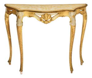 Vintage Venetian Parcel Gilt Console Table, 1930