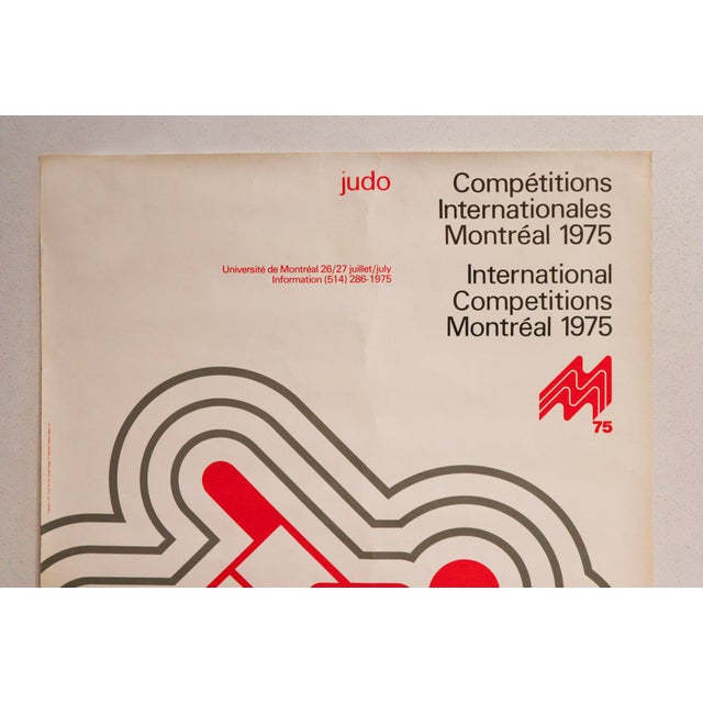 1970s 1975 Martial Arts Poster - Cojo - Judo International Competitions 1975 For Sale - Image 5 of 5