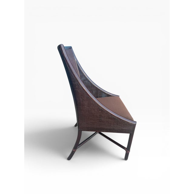 McGuire Barbara Barry for McGuire Double-Caned Rattan Dining Armchairs – Set of 6 For Sale - Image 4 of 16