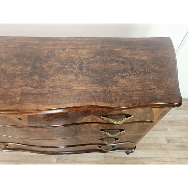 Chippendale Chest of Drawers in Walnut Burl, 1940 For Sale - Image 9 of 18