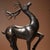 Metal Pair of Vintage Chinese Gilt Bronze Deer Figures – Standing Auspicious Deer Sculptures For Sale - Image 7 of 9