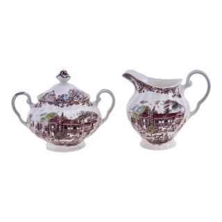 Johnson Bros. English Heritage Hall Cream & Sugar – 2 PCS For Sale