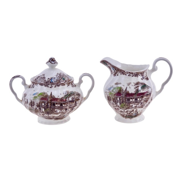 Johnson Bros. English Heritage Hall Cream & Sugar – 2 PCS For Sale