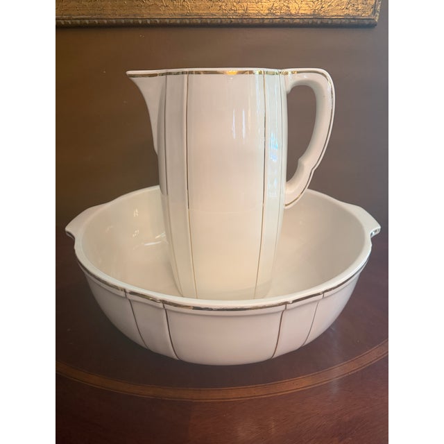 Antique Villeroy & Boch Dresden Wash Basin & Pitcher Set, Ca. 1900 For Sale - Image 13 of 18