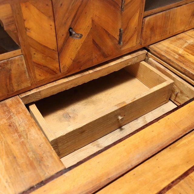 Baroque Walnut Drop-Leaf Cabinet For Sale - Image 5 of 14