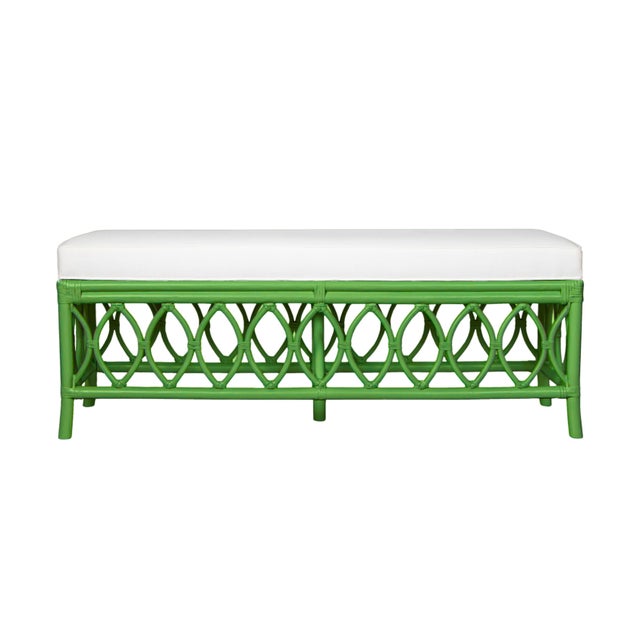 Bright Green Lillian Bench - Bright Green For Sale - Image 8 of 8
