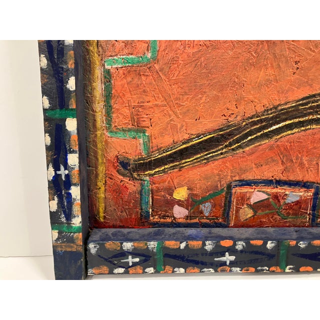 This painting is signed William Bailey Dix The primary image of the butterfly is supported by elements of a Kazak oriental...