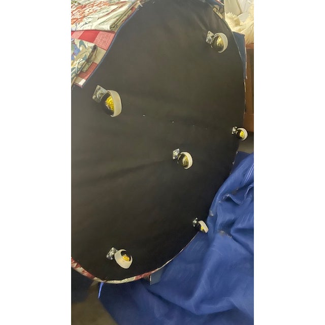 1990s Round Colorful Ottoman For Sale - Image 9 of 10