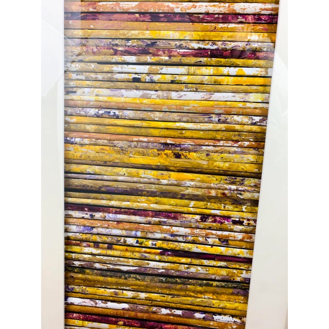 Contemporary Abstract Mixed-Media Painting by Cheryl & Steven Ward, Framed For Sale - Image 10 of 13