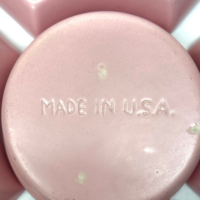 Pink Mid Century Modern Ceramic Serving Dishes - Set of 5 For Sale - Image 10 of 12