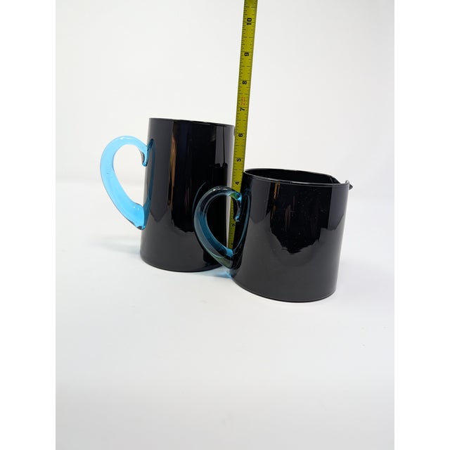 1990s Soichiro Sasakura for Sasaki Japanese Postmodern 'San Marino' Art Glass Pitchers Set of Two For Sale - Image 10 of 10