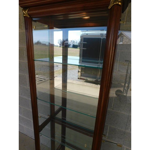 Pulsaski Cherry Curio Lighted Display Cabinet 28"w For Sale - Image 15 of 15