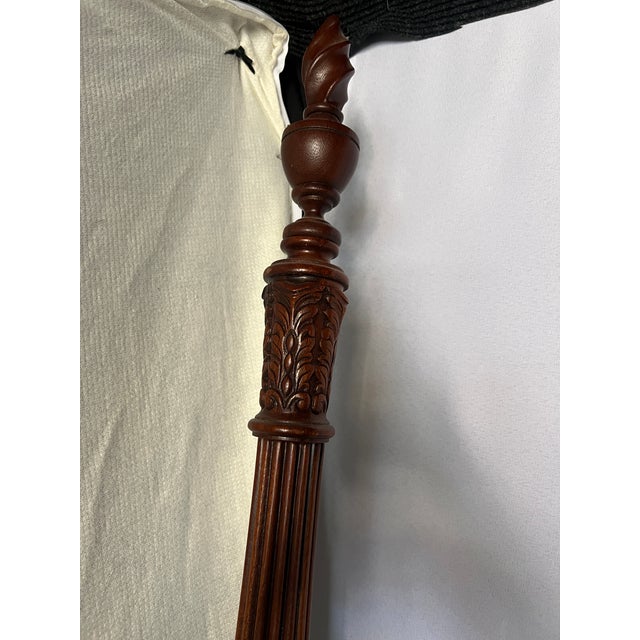 Ethan Allen 18th Century Collection Banded Mahogany King Size Four Poster Bed For Sale - Image 4 of 14