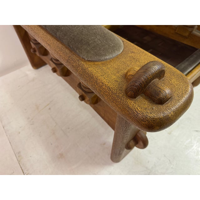 Brutalist Brutalist Oak Chairs with Slatted Backs, 1960s, Set of 2 For Sale - Image 3 of 18