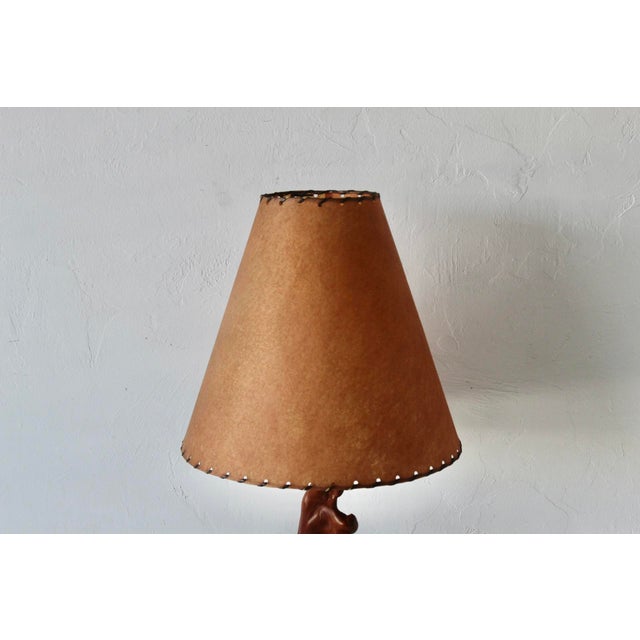 Wood Mid-Century Modern Cypress Knee Burl Wood Table Lamp For Sale - Image 7 of 18