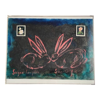 1970s Abstract Moon Rabbits Series by Elia Framed For Sale