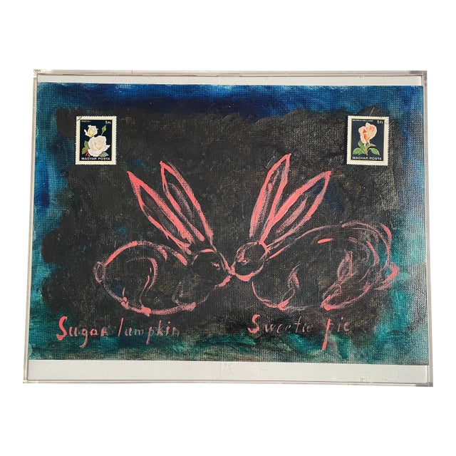1970s Abstract Moon Rabbits Series by Elia Framed For Sale