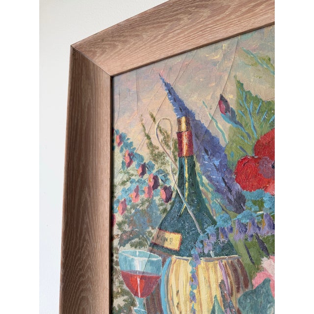 1960’s Vintage Floral Still Life Oil on Canvas Painting, Signed For Sale - Image 11 of 12