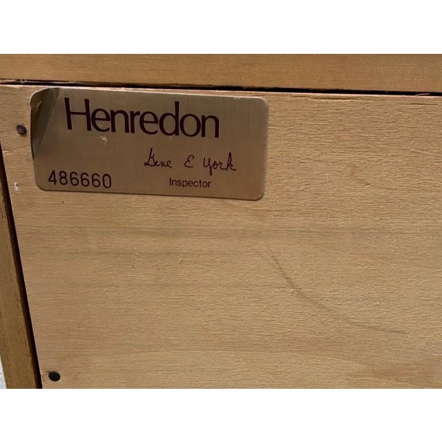 Vintage Henredon Scene Two Olive Wood Queen Size Headboard For Sale - Image 11 of 11