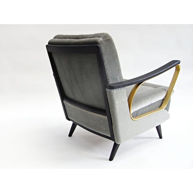 Black Carlo Armchair in Velvet with Spring Core Cushions For Sale - Image 8 of 18