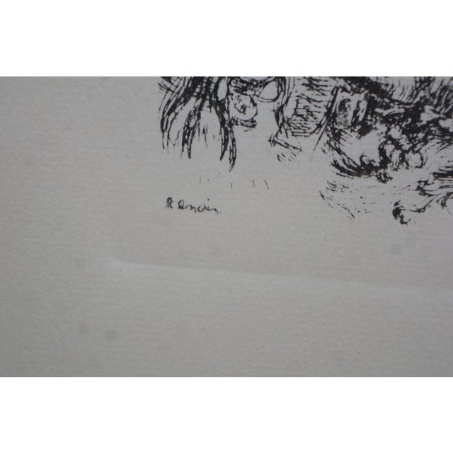 Mid 20th Century Mid 20th Century Pierre-Auguste Renoir Le Chapeau Épinglé Pinning the Hat Lithograph Reproduction For Sale - Image 5 of 11