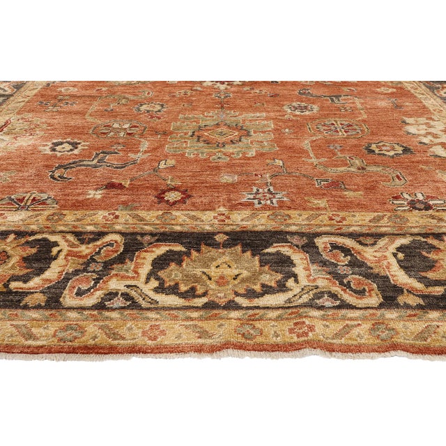Mid 20th Century Vintage Turkish Oushak Rug, 09'05 X 14'04 For Sale - Image 5 of 10