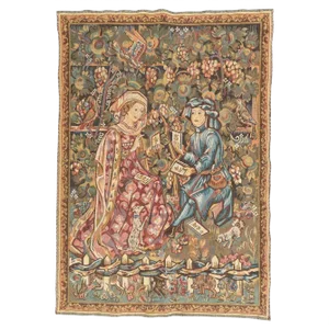 Vintage Aubusson Style Jacquard Tapestry