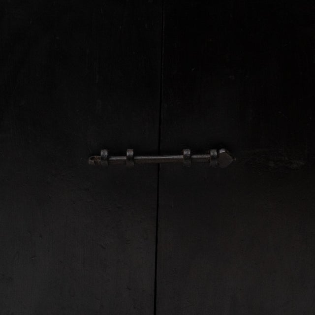 Black Antique Chinese Six Door Prosperity Coffer, 19th Century For Sale - Image 8 of 8