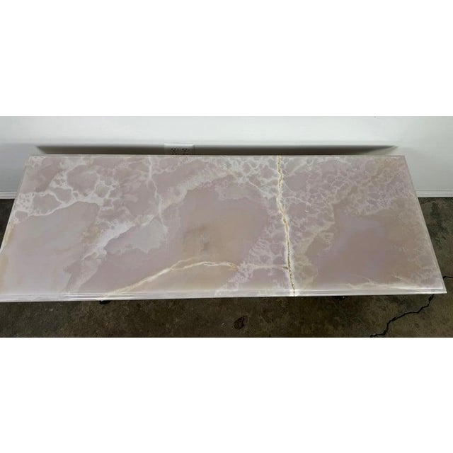 Oxblood Red European Baroque Revival Coffee Table With Onyx Stone Top, Late 19th Century For Sale - Image 8 of 15