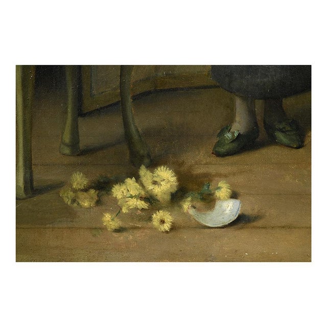 Auguste Serrure, Soubrette, 19th Century, Oil Painting, Framed For Sale - Image 5 of 10