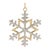 Contemporary Jeweled Metal Snowflake Ornament (Set of 2) For Sale - Image 3 of 4