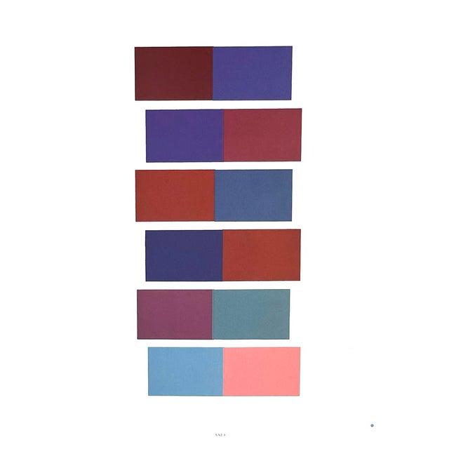 Artist: Josef Albers Country: Germany-USA Title: Plate XXI-I Paper Size: 13.50 x 10.50 inches on Munken Print Cream...
