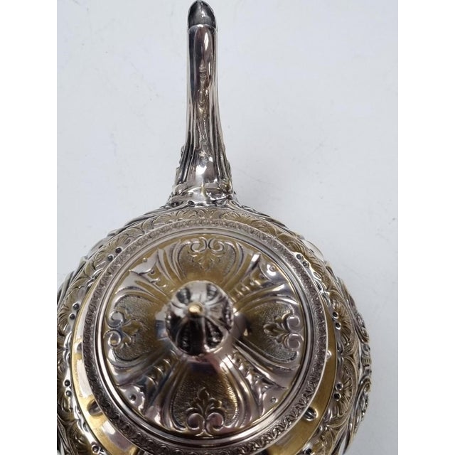 Rococo Baroque Style Silver-Plated Coffee and Tea Set, 1890s, Set of 4 For Sale - Image 11 of 18