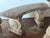 English Curved Garden Stone Bench With Scroll and Lion's Head Base Supports For Sale - Image 10 of 11