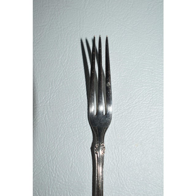 Victorian Vintage Petite Silver Plate Fork For Sale - Image 3 of 11