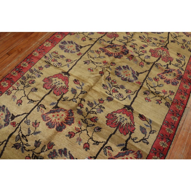 Arts & Crafts Vintage Zabihi Collection Floral Turkish Rug - 5'5" x 10' For Sale - Image 3 of 12