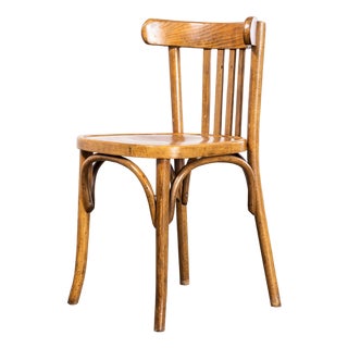 Honey Beech Bentwood Dining Chairs attributed to Marcel Breuer for Luterma, 1950s, Set of 4 For Sale