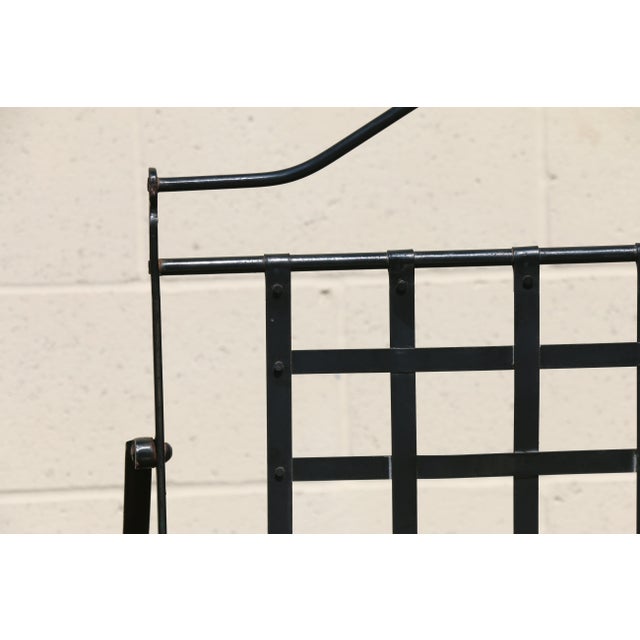 Pair of 1970s Wrought Iron Folding Patio Chairs by Hervé Baume | Outdoor Armchairs | France For Sale - Image 13 of 18