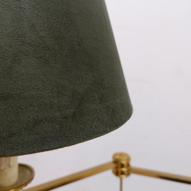 Brown Vintage Brass and Wood Reading Floor Lamp For Sale - Image 8 of 16