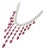 Victorian 20.5ct Carved Ruby & 6.25ct Diamond Cluster Drop Necklace in 18k Gold For Sale