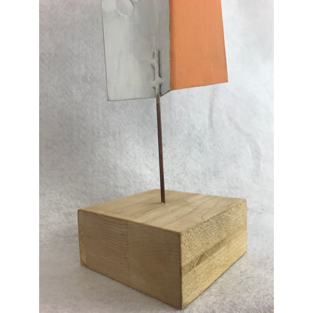 1980s Modern Geometric Perforated Metal Sculpture Chairish