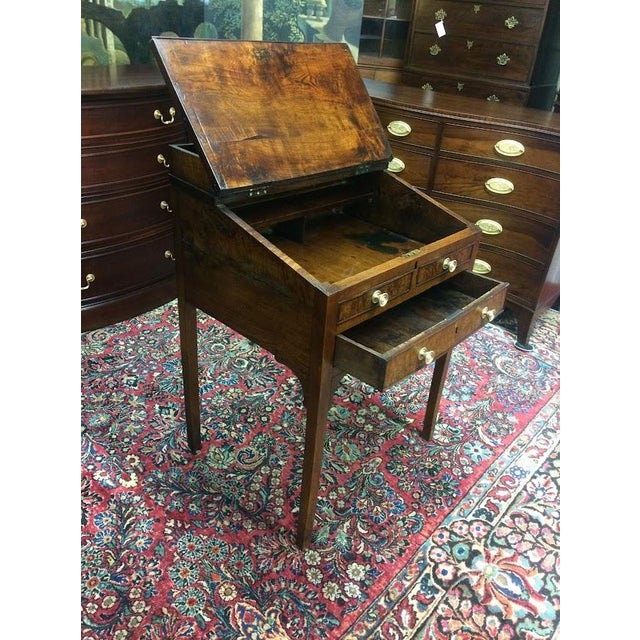 Brown Antique Plantation Desk, Rustic Walnut Desk For Sale - Image 8 of 13
