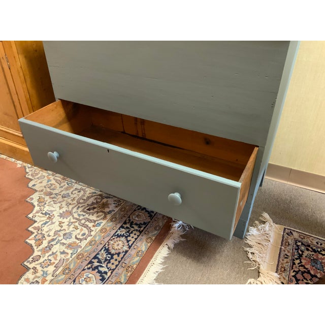 Blue 19th Century Blue Country Americana Blanket Chest For Sale - Image 8 of 12