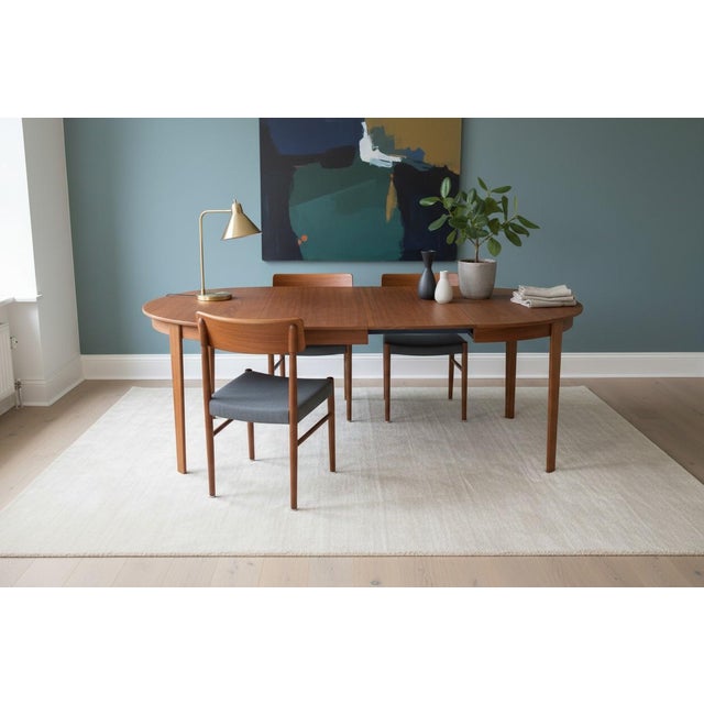 Round Teak Dining Table in Teak with Double Inserts by C.J. Rosengaarden, 1960s For Sale - Image 12 of 16