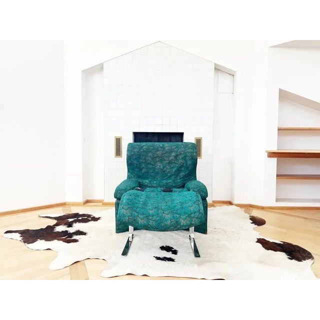 Set of Vela Alta Lounge Chair & Ottoman by Giovanni Offredi for Saporiti Italia, 1970s For Sale - Image 9 of 13