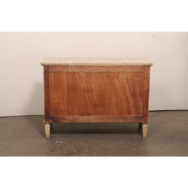 Wood French Antique Painted Wood Buffet Console For Sale - Image 7 of 13